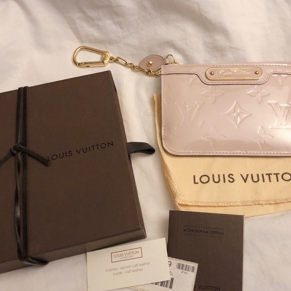 Louis Vuitton Pink Vernis Key Pouch